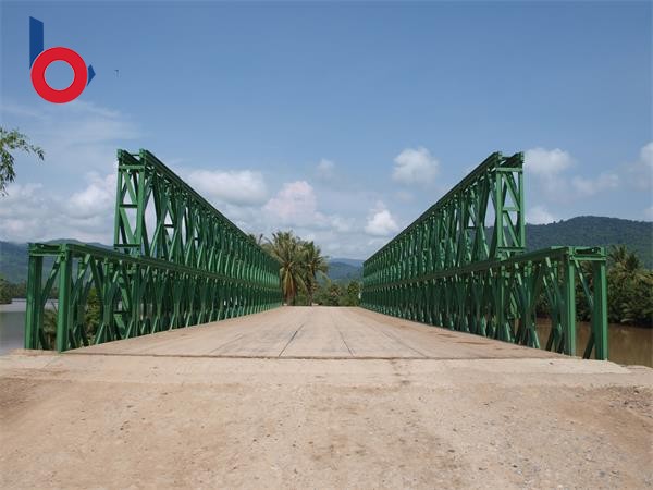 柬埔寨200型双车道双层贝雷钢桥净宽7.35米