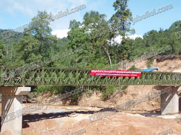 柬埔寨额乐塞水电站贝雷桥